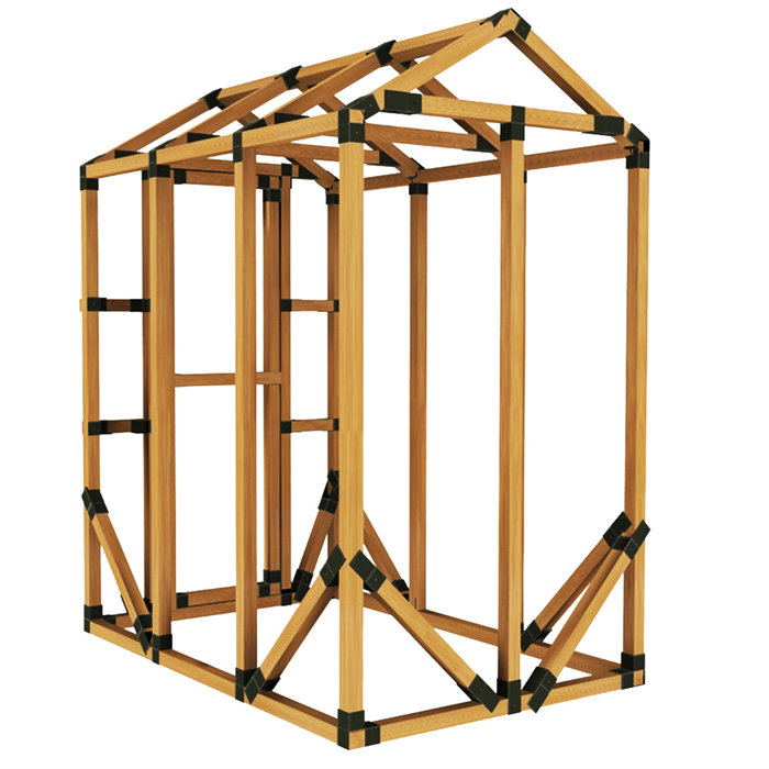 EZ Frames 4' W x 6' D DIY Storage Shed Kit & Reviews Wayfair